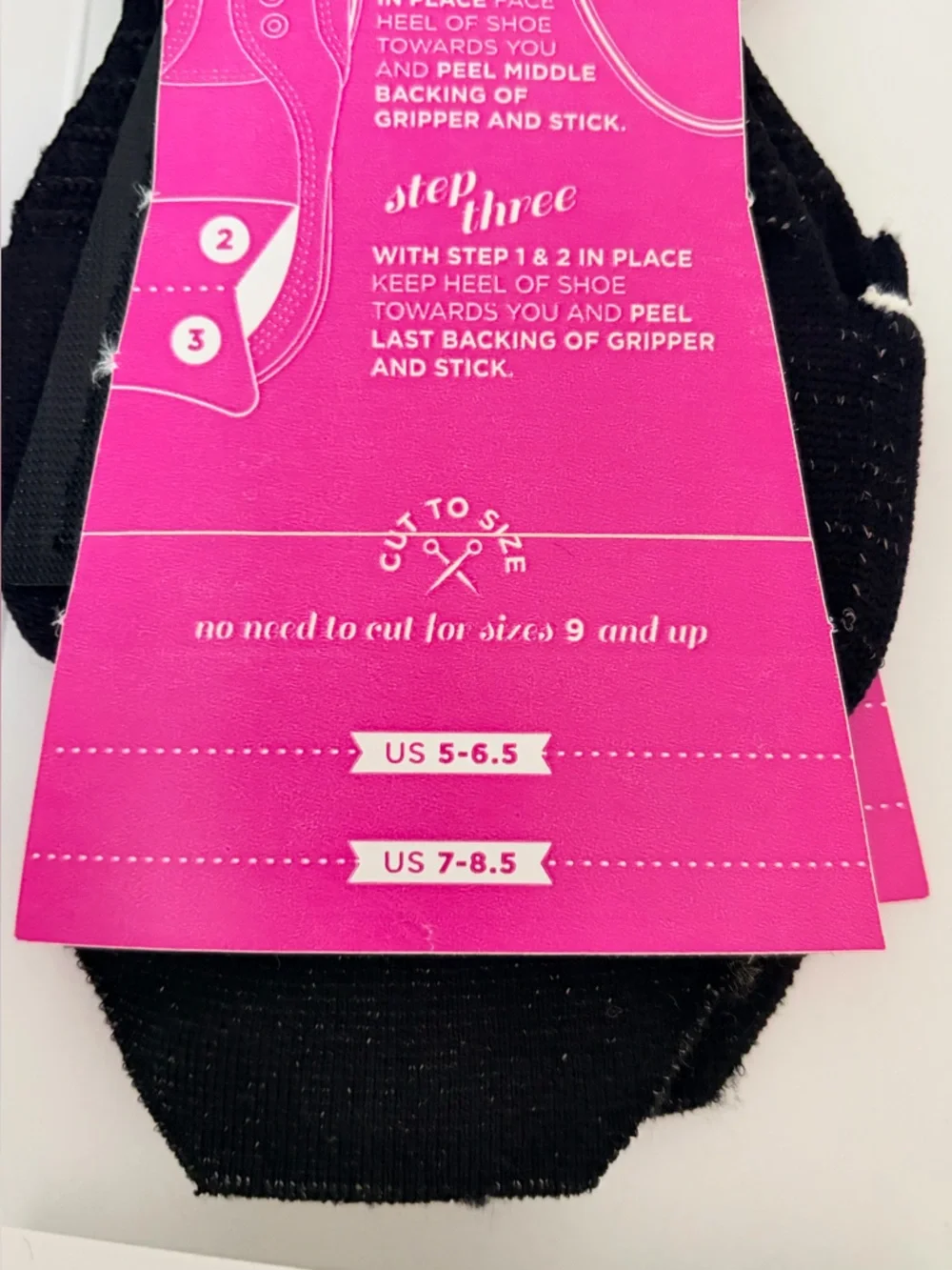 Gekks Women's No Show Non Slip Sock Liner Inserts Sneakers Shoes Medium US 7-8.5
